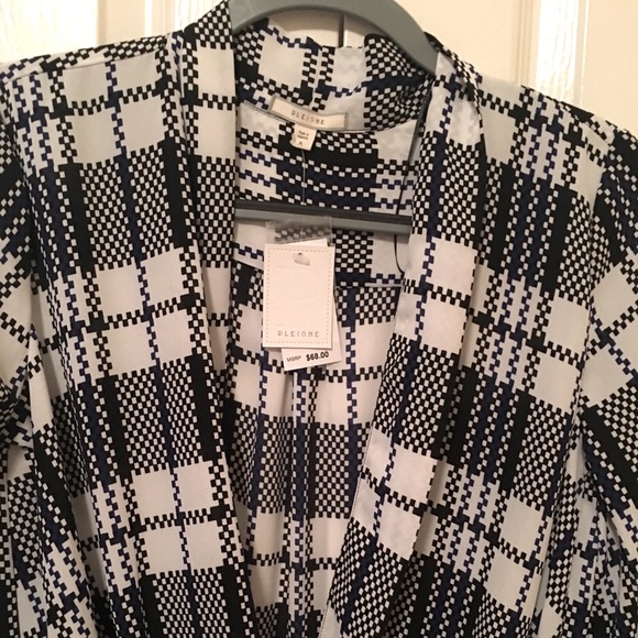 PLEIONE Navy and White Blouse-Macy’s. NWT Size M - Picture 5 of 6